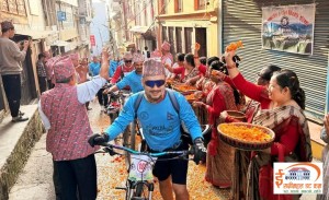 पाल्पाका पर्यटकीय स्थलहरूमा ‘साइकल यात्रा’ सुरु