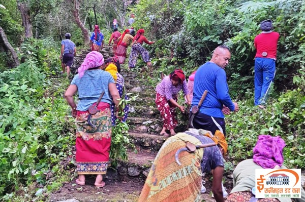 बौघापोखराथोकमा सरसफाई सम्पन्न