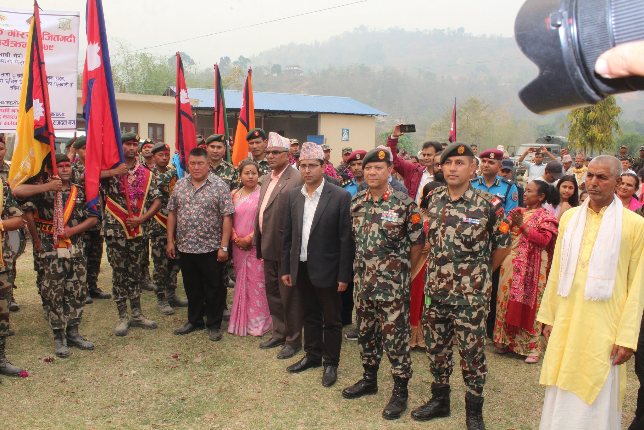 नेपाली सेनाकाे पदयात्रा टाेली पाल्पा आइपुग्यो : रामपुरमा भव्य स्वागत