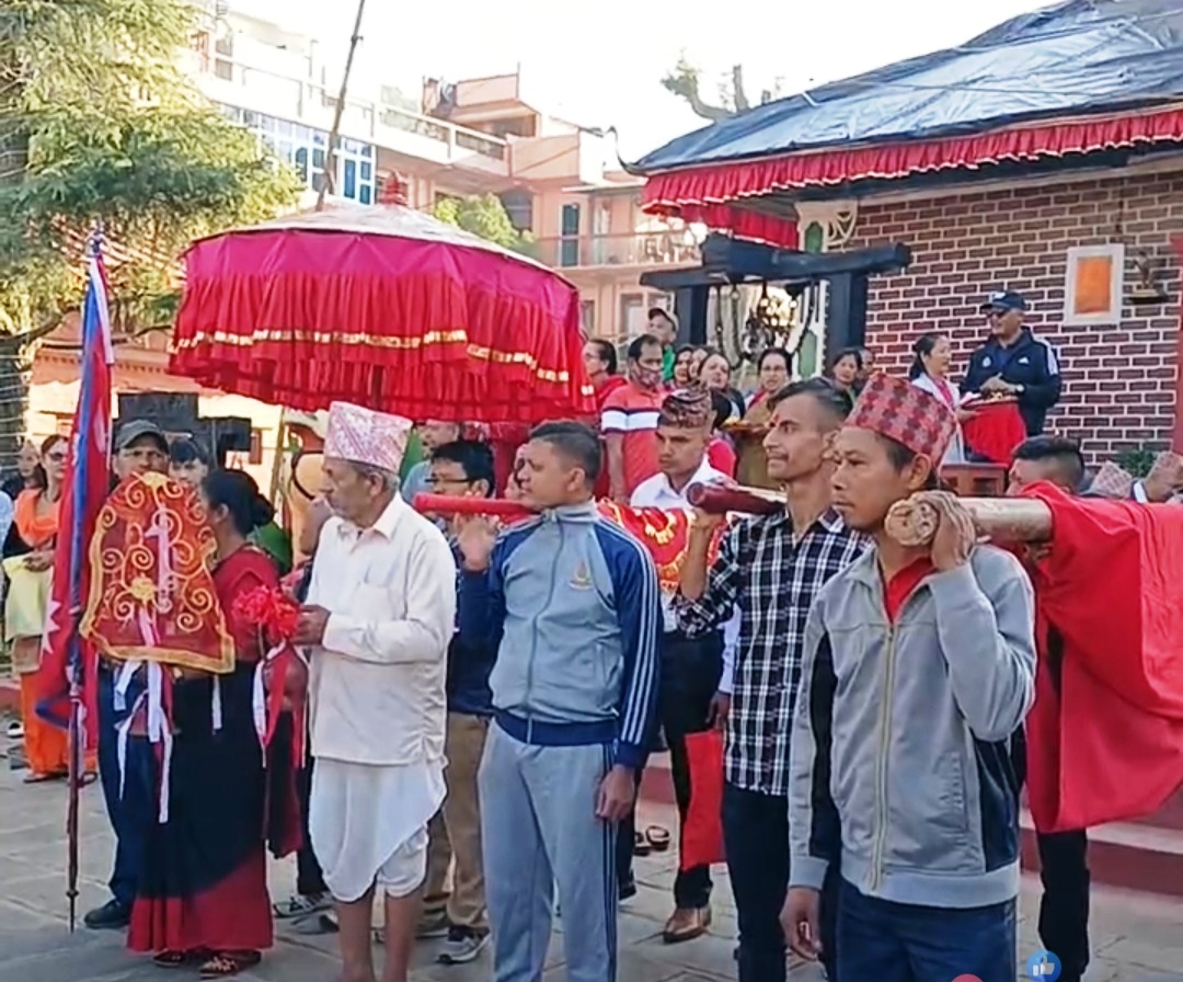 तानसेनकाे दशैँघरमा फूलपाती भित्र्याइयाे