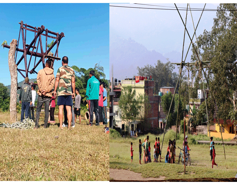 लिङ्गे र चर्खे पिङ्ले दसैंमा राैनकता थप्दैं